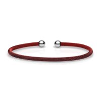 BERING Armspange für Charms Edelstahl Mesh rot Stahl...