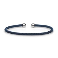BERING Armspange für Charms Edelstahl Mesh blau...