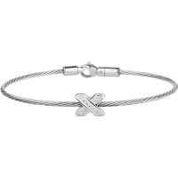 BERING Armreif Infinity Edelstahl mit Zirkonia-Steinchen...