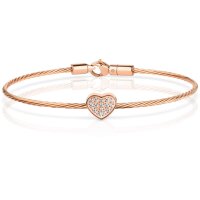 BERING Armreif Herz Edelstahl rosé mit...