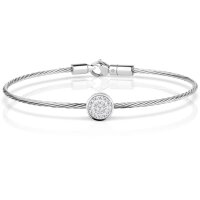 BERING Armreif Kreis Edelstahl mit Zirkonia-Steinchen...