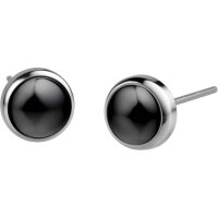 BERING Ohrstecker Keramik-Halbperlen schwarz 701-16-05