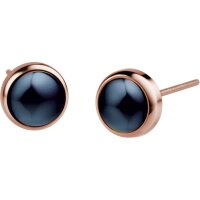 BERING Ohrstecker Keramik-Halbperlen blau rosé...