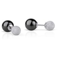 BERING Ohrstecker 925 Silber Keramik-Perle schwarz...