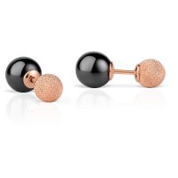 BERING Ohrstecker 925 Silber rosé Keramik-Perle...
