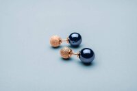 BERING Ohrstecker 925 Silber rosé Keramik-Perle...