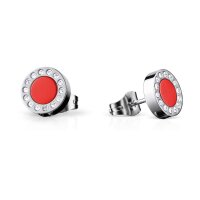 BERING Damen-Ohrstecker rund aus Edelstahl rot 707-149-05