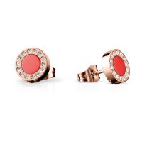 BERING Damen-Ohrstecker rund aus Edelstahl rosé...