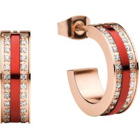 BERING Damen-Ohrstecker Edelstahl rot Alu mit Zirkonia...