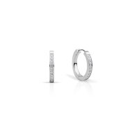 BERING Creolen 20mm aus Edelstahl und Zirkonia-Steinchen...