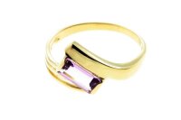Goldring 8 Karat (333) mit Amethyst – poliert,...