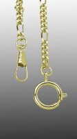 Taschenuhrkette mit Karabiner und Federring 902422...
