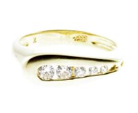 Damen Ring echt Gold 333 Zirkoniabesatz 8Karat Weite 55 gelbgold 310701050010