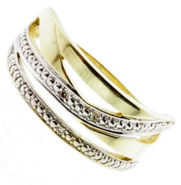 Damen Ring echt Gold 333 Zirkoniabesatz 8Karat Weite 56 gelbgold AS501129