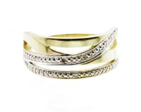 Damen Ring echt Gold 333 Zirkoniabesatz 8Karat Weite 56 gelbgold AS501129