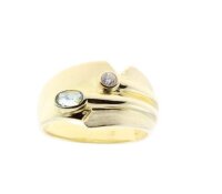 Blautopas Zirkonia Damen Ring echt Gold massiv  333 8kt....