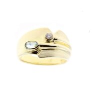Blautopas Zirkonia Damen Ring echt Gold massiv  333 8kt....