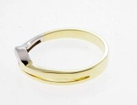 Damen Ring echt Gold 375 bicolor mit Zirkoniabesatz 5Karat FRR4 Weite 58