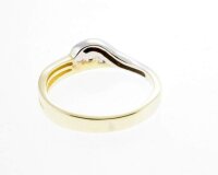 Damen Ring echt Gold 375 bicolor mit Zirkoniabesatz 5Karat FRR4 Weite 58