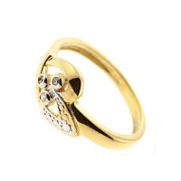 Damen Ring echt Gold 375 9 Karat Diamant 71114