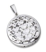 Medaillon Amulett aufklappbar für 2 Fotos...