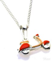 Kinderkette mit Anhänger Roller echt Silber...