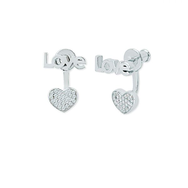 MABINA Ohrstecker Herz Love Zirkonia 925 Sterling Silber 563113