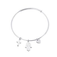 Mabina Armreif Hand Fatimas – Kreuz -Herz 533163