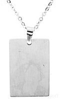 Kette mit Gravuranhänger Edelstahl Set 50cm