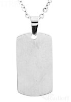 Kette mit Gravuranhänger Edelstahl Set 50cm