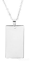 Kette mit Gravuranhänger Edelstahl Set 50cm