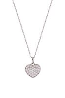 XENOX Damen-Kette Collier Love Story 925 Silber Zirkonia...