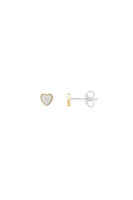 XENOX Damen-Ohrstecker Herz 925 Sterling Silber vergoldet...
