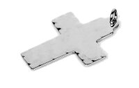 Ketten-Anhänger Kreuz Gravurplatte Edelstahl inkl...