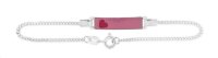 Ident-Armband mit Gravurplatte Herz 925 Sterling Silber...