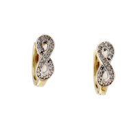 Damen Ohrringe Scharniercreolen 8 Karat (333) Gelbgold