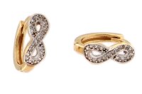 Damen Ohrringe Scharniercreolen 8 Karat (333) Gelbgold