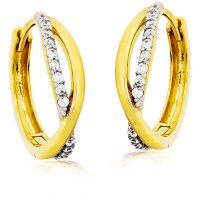 Ohrringe Scharnier-Creolen für Damen aus 8 Karat...