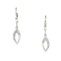 Ohrhänger aus 925 Sterling Silber rhodiniert Zirkonia
