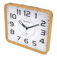 Wecker quarz analog SQ882SP Holzoptik hell