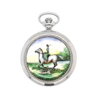Molnija russische Taschenuhr mechanisch handbemalt,...