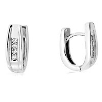 Klassische Scharnier-Creolen aus 925 Sterling Silber mit...