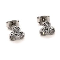 Ohrstecker aus 925 Sterling Silber mit weißen...