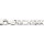 Armband Figaro geschliffen 5mm aus 925 Sterling Silber Rhodiniert, 21cm