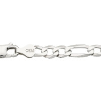 Armband Figaro geschliffen 5,8mm aus 925 Sterling Silber...