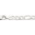 Armband Figaro geschliffen 5,8mm aus 925 Sterling Silber Rhodiniert, 21cm