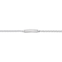 Identband 925 Silber rhodiniert mit Gravurplatte, 16 +...