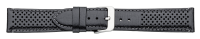 Lederband mit Loch-Design schwarz