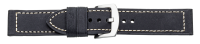 Lederband mit Naht schwarz