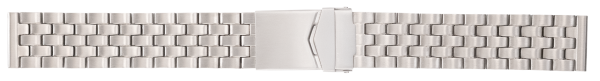 Titan Uhrenarmband – kürzbares Gliederband mit Edelstahl-Faltschließe